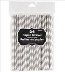 Paper Straws - Silver