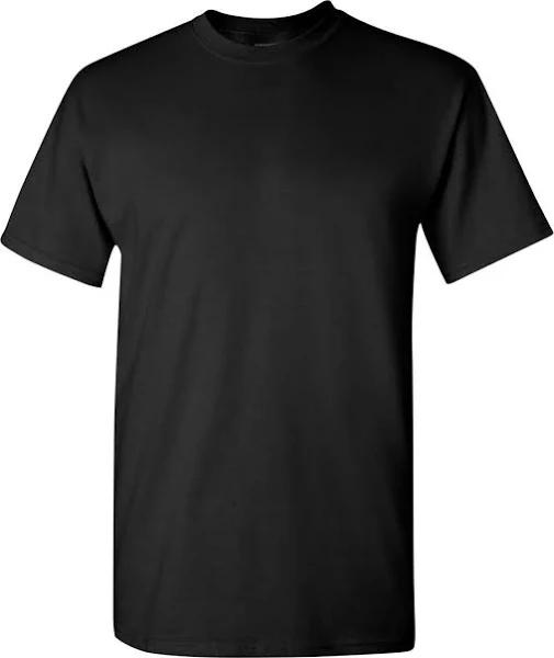 Gildan Mens Heavy Cotton Short Sleeve T-Shirt (Pack of 5) Black 4XL Cotton Mens T-Shirt