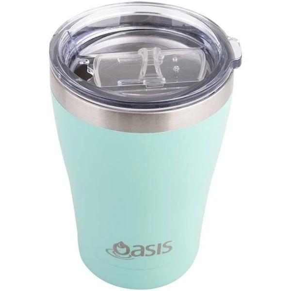 Oasis Stainless Steel Double Wall Insulated Drink Mug Travel Cup 350ml MintGreen