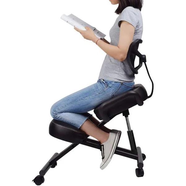 MIUZ Ergonomic Kneeling Chair Adjustable Stool Kneeling Pad For Back Posture With Backrest - AfterPay & zipPay Available