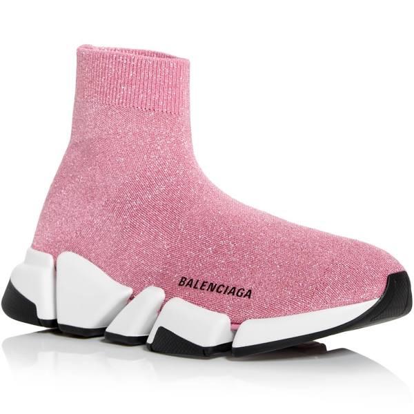 Balenciaga Speed Lurex Knit Metallic Pink (Women's)