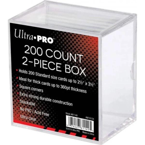 Ultra Pro - 2-Piece 200 Count Clear Card Storage Box