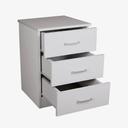 Jace 3-Drawer Chest Nightstand Bedside Table - White