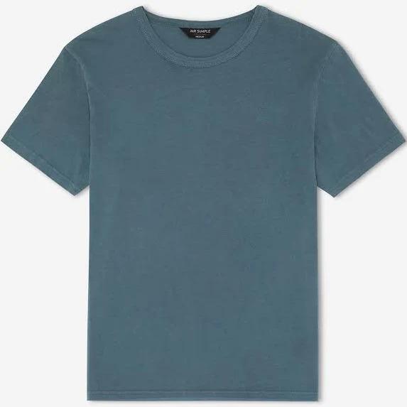 Mr Simple Hemp Slub Tee in Washed Slate Blue S