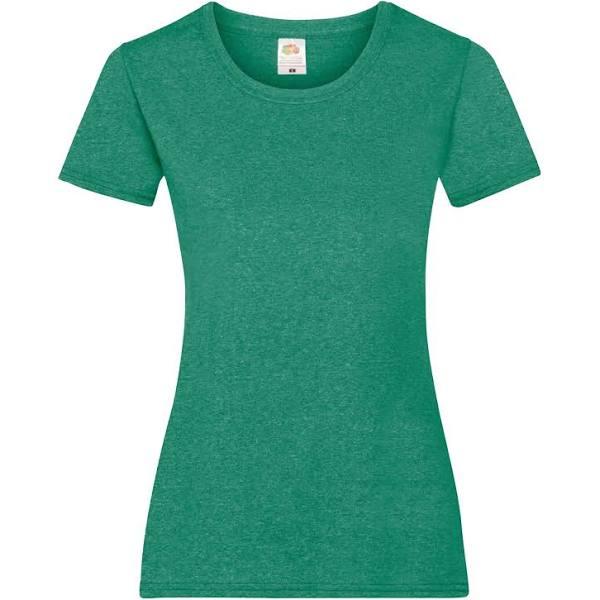 Fruit of The Loom Ladies/Womens Lady-Fit Valueweight Short Sleeve T-Shirt Retro Heather Green M