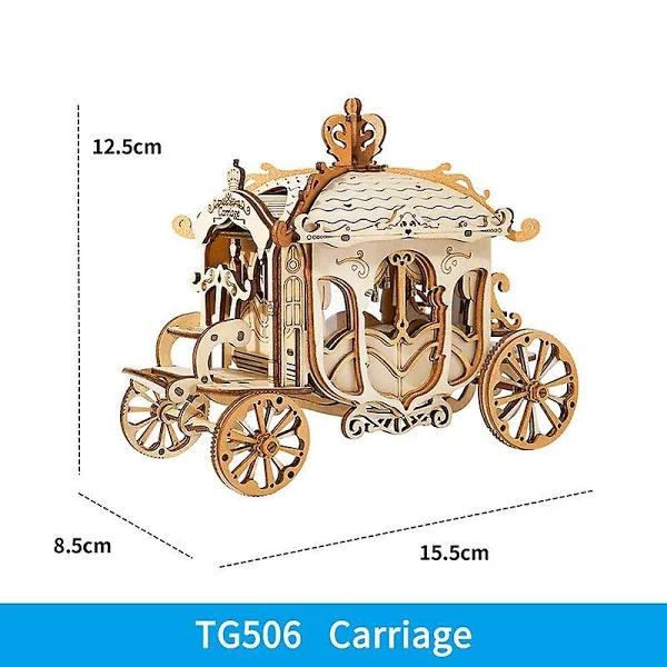 Jigsaw Puzzles Robotime Rolife Vintage Carriage Model 3D Wooden Puzzle Toys For Chilidren Kids Adult TG506