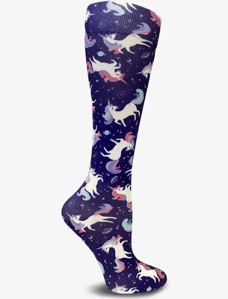 Prestige 30cm Soft Comfort Compression Socks Unicorns Violet