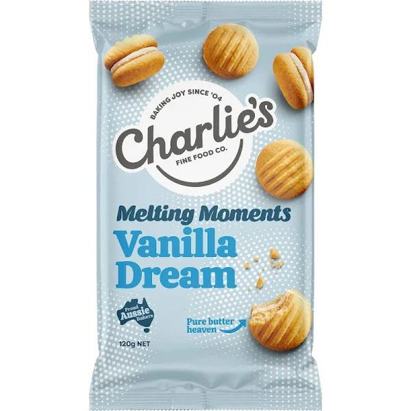 Charlies Melting Moments Biscuits Vanilla Beans 120g