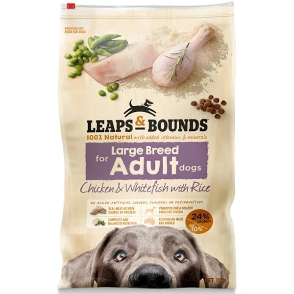 Leaps & Bounds Chicken & Whitefish Large Breed Adult Dog Food 15kg