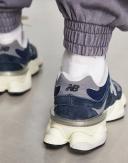 New Balance 9060 Sneakers in Navy and Off White-Black