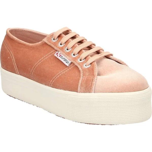 Superga 2790 Velvet Pastel Pink Dusty Coral Shoes