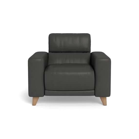 Sterling Leather Battery Recliner Armchair Slate Grey by Freedom