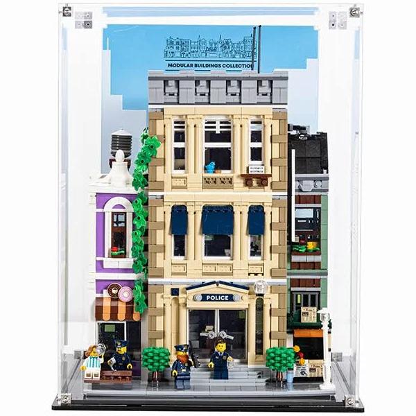 LEGO Creator Expert 10278 Police Station Display Case, Black Plastic Base