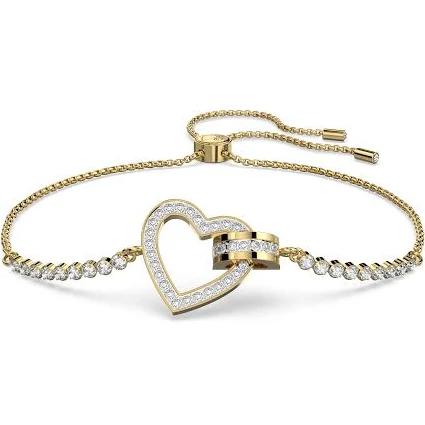 Swarovski Lovely Heart Bracelet White Gold-Tone Plated