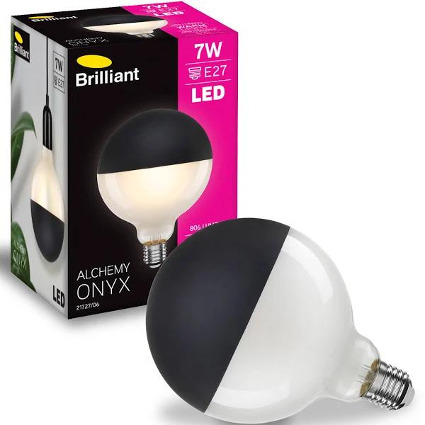 Brilliant G95 E27 LED 806lm Alchemy Black Dip & Frosted 7W Filament Globe