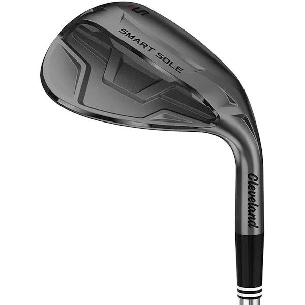 Cleveland Smart Sole 4.0 Black Satin S Left-Handed Lob Wedge Golf Club - 58° Loft - Steel Shaft