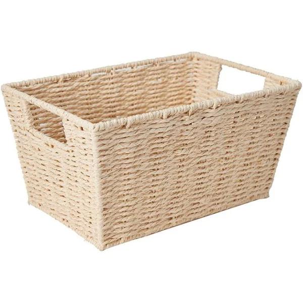 Kmart Rectangle Tapered Paper Rope Basket in Natural