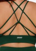 Lorna Jane Womens Longline Sports Bra Dark Green / L