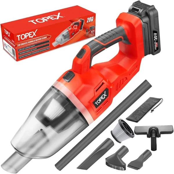 TOPEX 20V Cordless Handheld Vacuum Cleaner For Home & Car w/ Battery & Charger