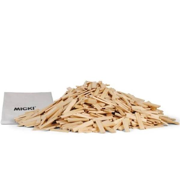 Micki Wooden Natural Building Planks, 1000pcs