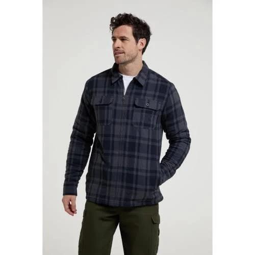 Mountain Warehouse Mens Stream II Flannel Lined Shirt (Charcoal) (XS)