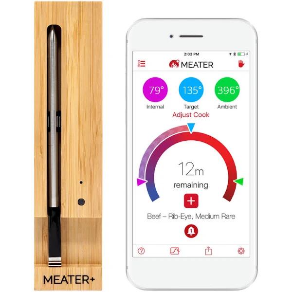 New Meater Plus 165ft Long Range Smart Wireless Meat Thermometer for The Oven Grill Kitchen BBQ Smoker Rotisserie with Bluetooth and Wifi Digital