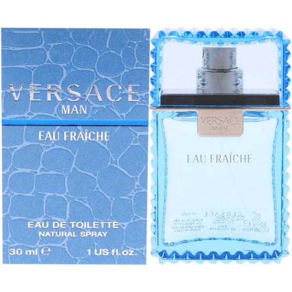 Versace Man Eau Fraiche by Versace for Men - 1 oz EDT Spray - Pack of 2 - Earn Everyday Rewards, AfterPay Available