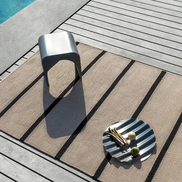 Brink & Campman Deck Charcoal Black Outdoor 496805 Rug 200X140CM