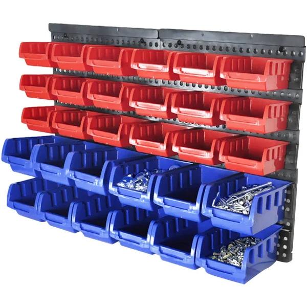 30 Bins Garage Workshop Wall Mounted Tool Box Storage Organiser Rack