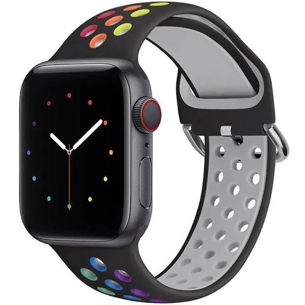 Apple Watch iWatch Band Silicone Strap Black & Colorful