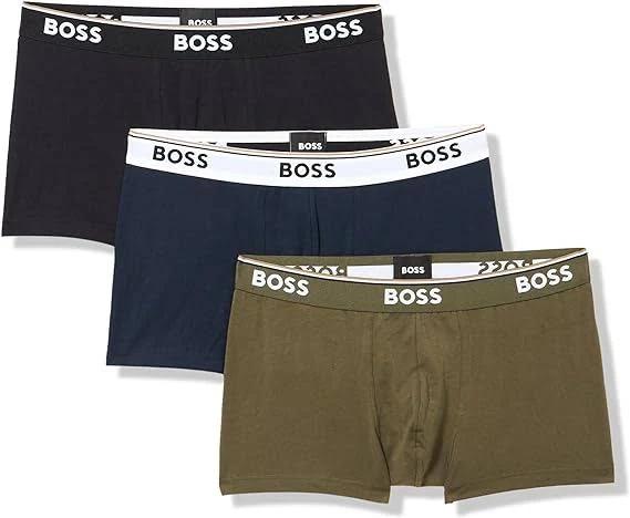 BOSS Men's 3-Pack Stretch Cotton Regular Fit Trunks