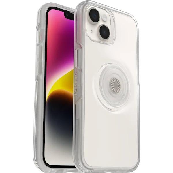 OtterBox Apple iPhone 14 / iPhone 13 Otter + Pop Symmetry Series Clear Case - Clear Pop (77-89701)