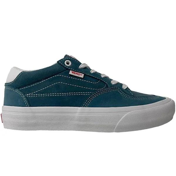 Vans Rowan Leather Blue Shoes - Size 7 - Blue/White