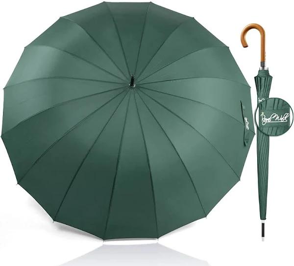 Royal Walk Windproof Large Umbrella For Rain 54 Inch Automatic Open For 2 Persons Wind Resistant Big Golf Umbrellas For Adult Men Women Classic