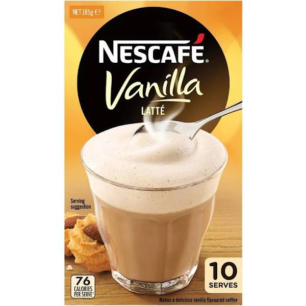 Nescafe Coffee Sachets Vanilla Latte 10 Pack