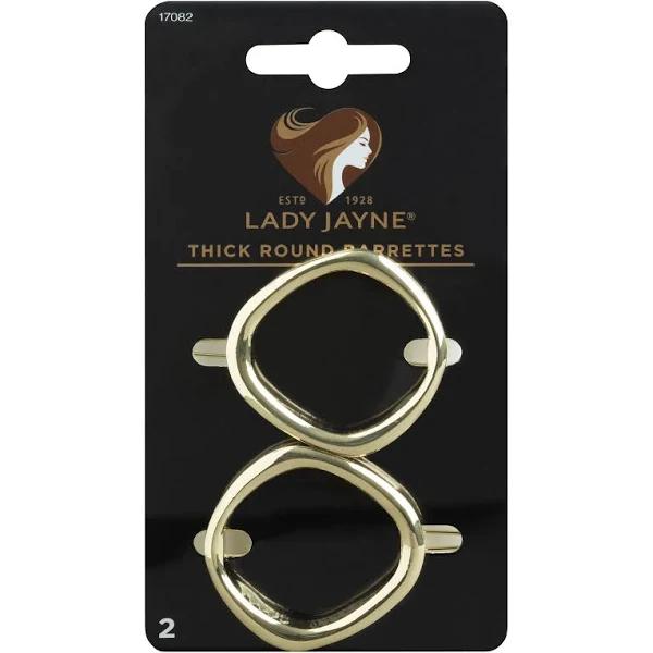 Lady Jayne Thick Round Barrettes 2 Pack