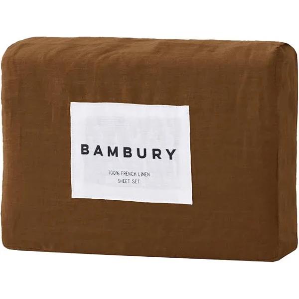 Bambury King French Linen Sheet Set - Hazel