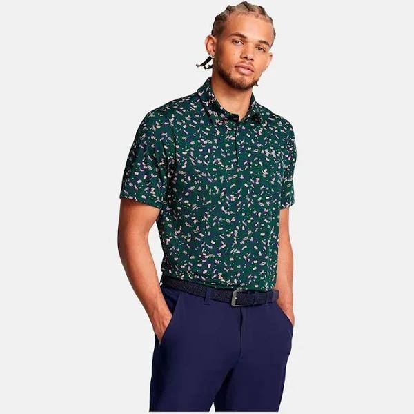 Under Armour Golf Playoff 3.0 Printed Short Sleeve Polo Green S / Regular 1378677-418-SM