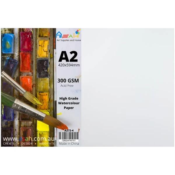 A2 Watercolour Paper Pack 300gsm 20 Sheets Acid Free 42x59.4cm