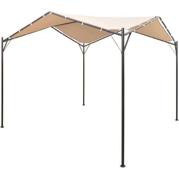 Gazebo Pavilion Tent Canopy 3x3 M Steel - Beige