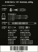 Wera 8100 SA 9 Zyklop Speed- Ratchet Set, 1/4 Drive Imperial