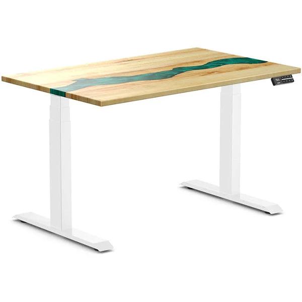 Desky Dual Resin Hardwood Sit Stand Desk