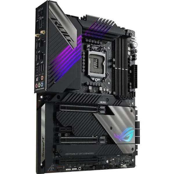 Asus ROG Maximus XIII Hero (Wifi 6E) Z590 LGA 1200 (Intel 11th/10th Gen) ATX Gaming Motherboard (PCIe 4.0, 14+2 Power Stages, DDR4 5333+, Dual 2.5Gb