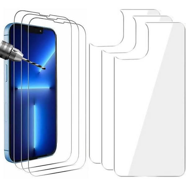 3pcs Tempered Glass Screen Protector For Apple iPhone 13 Pro Max Mini Front and Back iPhone 13 Pro Max