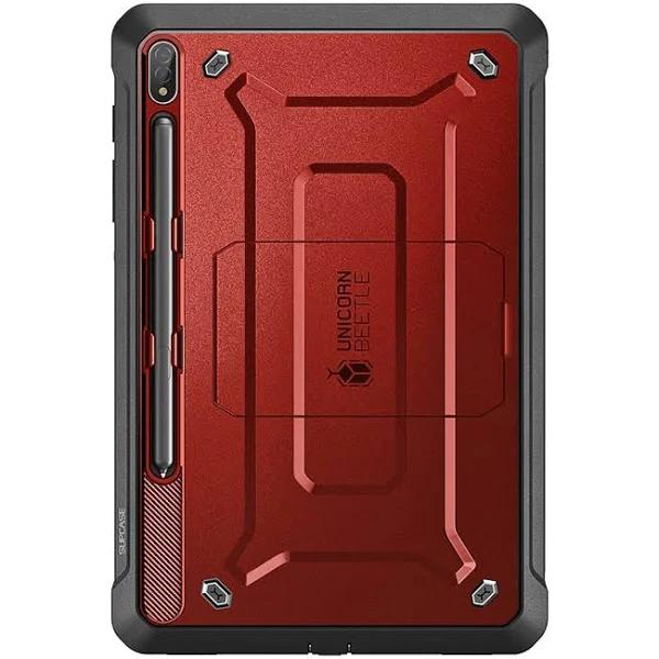 For Samsung Galaxy Tab S8 Ultra Case (2022) SUPCASE UB Pro With Built-in Screen Protector & S Pen Holder Full-body Rugged Case - Ruddy