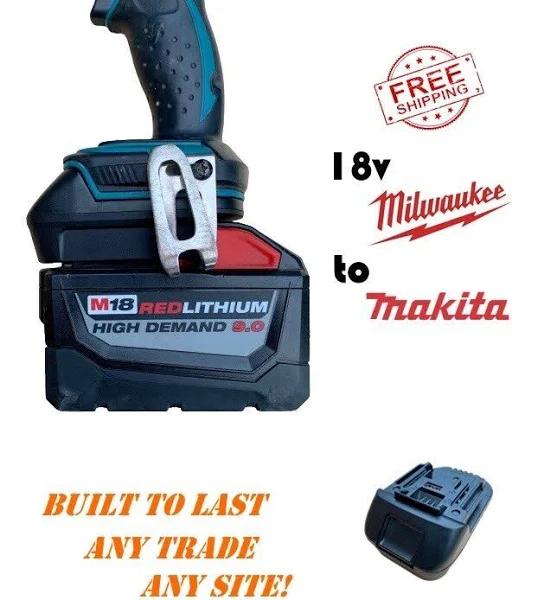 Milwaukee 18v Battery Adapter To Makita Lxt -impact Driver, Drill,