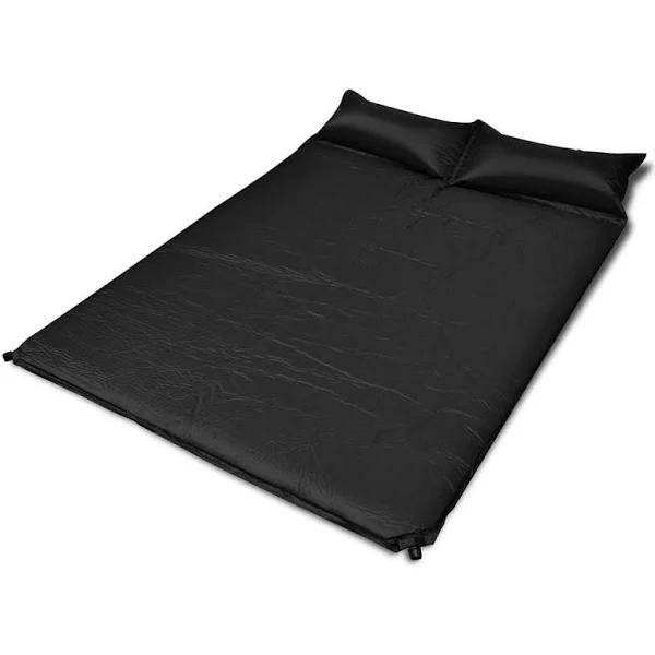 vidaXL Black Self-Inflating Sleeping Mat 190x130x5 cm (Double)