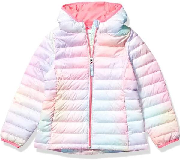 Amazon Essentials Girls' Lightweight Water-resistant Packable Hooded Puffer Jacket