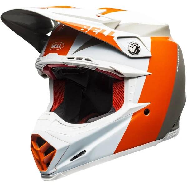 Bell Moto-9 Flex Division Helmet - White/Orange/Sand - M