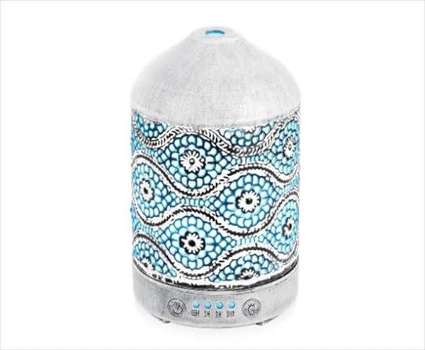 activiva 100ml Metal Essential Oil and Aroma Diffuser - Vintage White